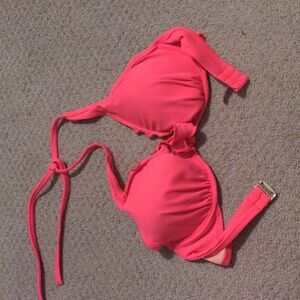 Victoria's Secret Bright Pink Bikini Top 34D NWOT